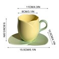 thumbnail image 2 of Suncoda Cup, Ceramic Coffee Cup and Saucer Set Home Restaurant Tea Cup Flower Tea Cup, 2 of 5
