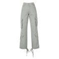 thumbnail image 5 of RKSTN Womns Pants Street Style Fashion Design Sense Multi Pocket Overalls Drawstring Elastic Low Waist Sports Pants Lightweight Soft Workout Pants, 5 of 5