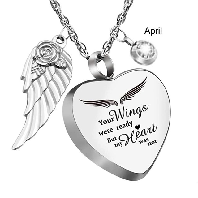 with 12 Birthstones Jewelry -Your Wings Were Ready My Heart Was Not(April)