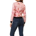 thumbnail image 3 of INSPIRE CHIC Women's Bomber Jacket Slim Fit Lightweight Zip Up Jacket Pink M, 3 of 6