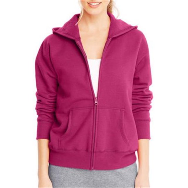Hanes Chandail à Capuchon à Fermeture Éclair Intégrale ComfortSoft EcoSmart pour Femmes, 2TG