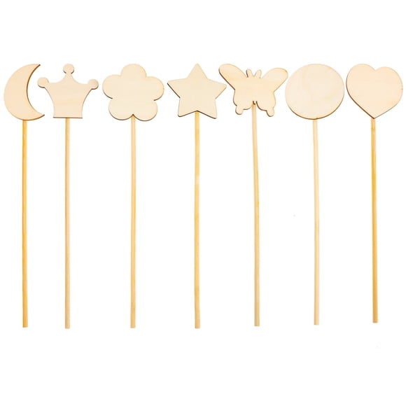 KAKOWELY craft sticks bulk 12pcs DIY Fairy Wand DIY Painting Fairy Wands Handmade Wooden Fairy Wand Sticks Mixed Style13.39"X2.56"X0.39"