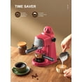 thumbnail image 3 of HAHDAXIA Espresso Machine, 3.5Bar Espresso and Cappuccino Machine with Preheating Function, 4 Cup Coffee Maker with Milk Frothing Function and Steam Wand (Red), 3 of 7