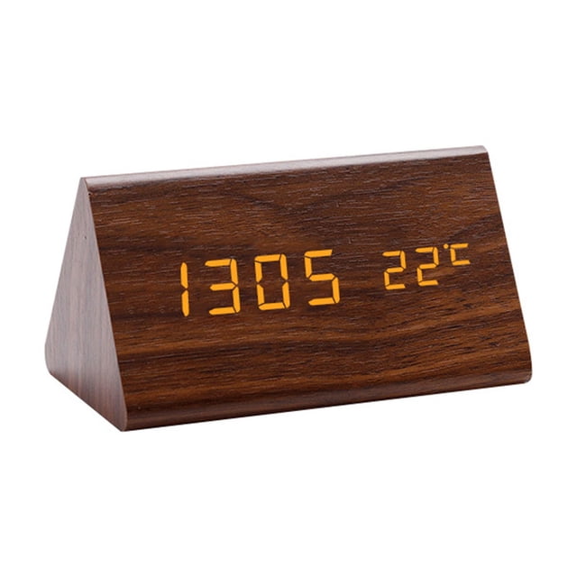PRETXORVE Modern Digital Clock Display Day Of Week Living Room Clock or Office Wall Clock Desk or Wall Mount