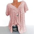 thumbnail image 2 of Hauts et Chemisiers pour Femmes Mode Décontractée Ample T-Shirt à Col Rond Imprimé Chat Lune Rose G, 2 of 5