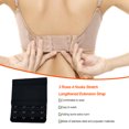 thumbnail image 3 of Xingzhi Extension Strap Bra Extenders Breathable 3 Rows 4 Hooks Adjustable Brassiere Accessories Clips Replacement Intimates black, 3 of 7