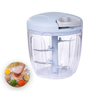 Manual Food Chopper Manual Garlic Chopper Onion Chopper Garlic Mincer Hand Pull String Vegetable Processor 900ML for Onion Veggies Fruits Nuts Herbs