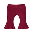thumbnail image 1 of Infant Girl‘s Casual Leggings with Bell Bottom and Ribbed Texture, 1 of 8