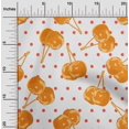 thumbnail image 2 of oneOone Rayon Dark Peach Fabric Cherry Sewing Craft Projects Fabric Prints By Yard 56 Inch Wide, 2 of 4