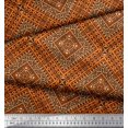 thumbnail image 3 of Soimoi Poly Georgette Fabric Check Kilim Printed Fabric 1 Yard 52 Inch Wide, 3 of 3