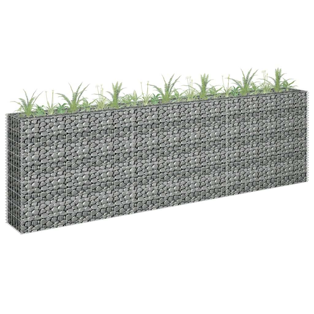 vidaXL Gabion Lit Surélevé Acier Galvanisé 270x30x90 cm