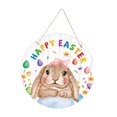 thumbnail image 4 of Abbracc Easter Decoration Door Sign Easter Bunny Rabbit Sign for Holiday Garden Yard F, 4 of 8