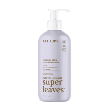 ATTITUDE Lotion Corporelle Nourrissante pour la Grossesse à l'Huile d'Argan, Vérifiée par l'EWG, Testée Dermatologiquement, à Base de Plantes et de Minéraux, Végan, 473 mL