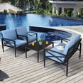 thumbnail image 4 of Gymax 8PCS Patio Sofa Conversation Set Outdoor Furniture Set Yard w/ Cushion, 4 of 10