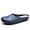 Dark Blue, variant on Woobling Womens Mules Slip On Flats Comfort Clogs Lightweight Slides Walking Leather Mule Yellow US 8