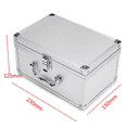 thumbnail image 2 of Foam Tool Box Organizer Aluminum Suitcase Tool Case for -Hardware Toolbox Storage Boxes 23X15X12.5Cm,1 * Foam Tool Box,Silver, 2 of 6