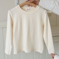 thumbnail image 1 of RXIRUCGD Chemise de Base Décontractée pour Enfants 1-12 Ans Manches Longues Col Rond (Beige, Taille : 3-5 Ans), 1 of 5