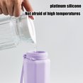 thumbnail image 4 of Outdoor Foldable Sports Water Bottle 600ml - High Temperature Proof Silicone Kettle | Portable Collapsible Design for Camping, Hiking, Sports | With Durable Lifting Rope | Leakproof | Sky Blue, 4 of 6