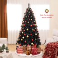 thumbnail image 2 of Costway 7 FT Halloween Tree with 572 Branch Tips Frosted Pine Needles 320 White LED Lights, 2 of 10