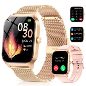 Rénovés IKT P125 1.85" Montre intelligente Fitness Tracker, Or