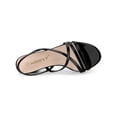 thumbnail image 4 of BLISSFUL STEP Women's Solid Color Strappy Slingback Block High Heels Sandals Black 9, 4 of 8