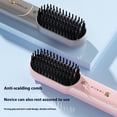 thumbnail image 4 of Cordless Hair Straightener Brush, Hair Straightening Comb Curling Iron Auto Constant Fast Heating 3 Temperature Settings with Rounded Teeth for Straight and Curly, 4 of 7