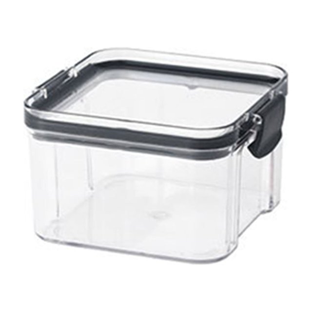 HEVIRGO Multifunctional Food Jars Candy Storage Cookie Jars with Lids Space Saving Clear Food Containers with Lids Suitable for Refrigerator Kitchen, S(15.6 oz)