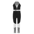 thumbnail image 3 of Freebily Kids Girls Shiny Metallic Gymnastic Unitard Sleeveless Bodysuit for Training and Performance Silver 10, 3 of 6