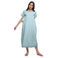thumbnail image 2 of Moomaya Robe de Nuit à Manches Courtes pour Femmes en Coton, Ligne A, Maxi, Tenue de Nuit, 2 of 5