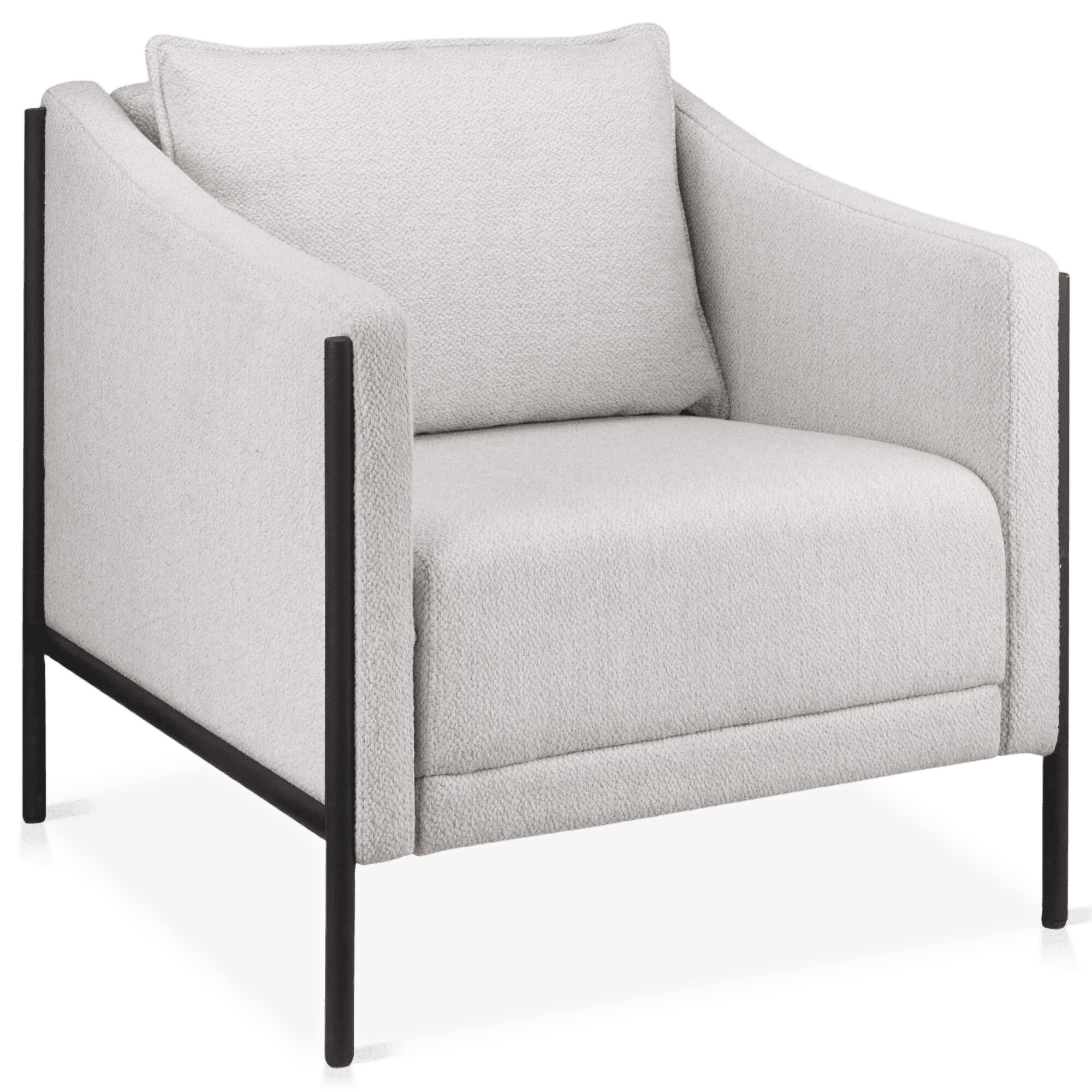 Bouclair Metal & Fabric Accent Chair in Oatmeal
