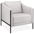 thumbnail image 1 of Bouclair Metal & Fabric Accent Chair in Oatmeal, 1 of 10