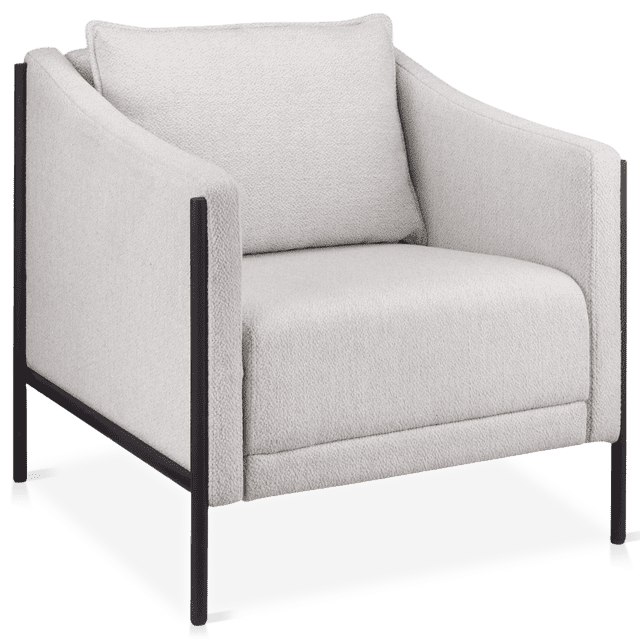 Bouclair Metal & Fabric Accent Chair in Oatmeal