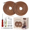 thumbnail image 1 of Magicfour Sewing Machine Belt, 71" 3/16" Sewing Machine Leather Belts Sewing Machine Treadle Belts with Hook for Singer/Jones Sewing Machine (2 Pcs with Accessories), 1 of 4