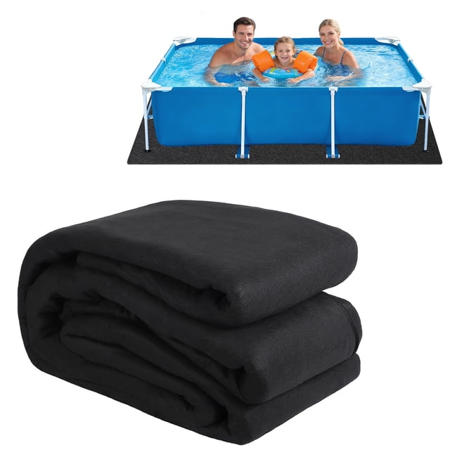 Heavy Duty Pool Liner Pad for Above Ground Pools - Durable Non-Woven Geotextile Shield - Puncture Resistant, Eco-Friendly Weed Barrier - Extends Pool Liner Life - Square, Size: 16x32