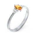 thumbnail image 3 of Birthstone Oval Ring with Shoulder Accents - Citrine (November), 3 of 5