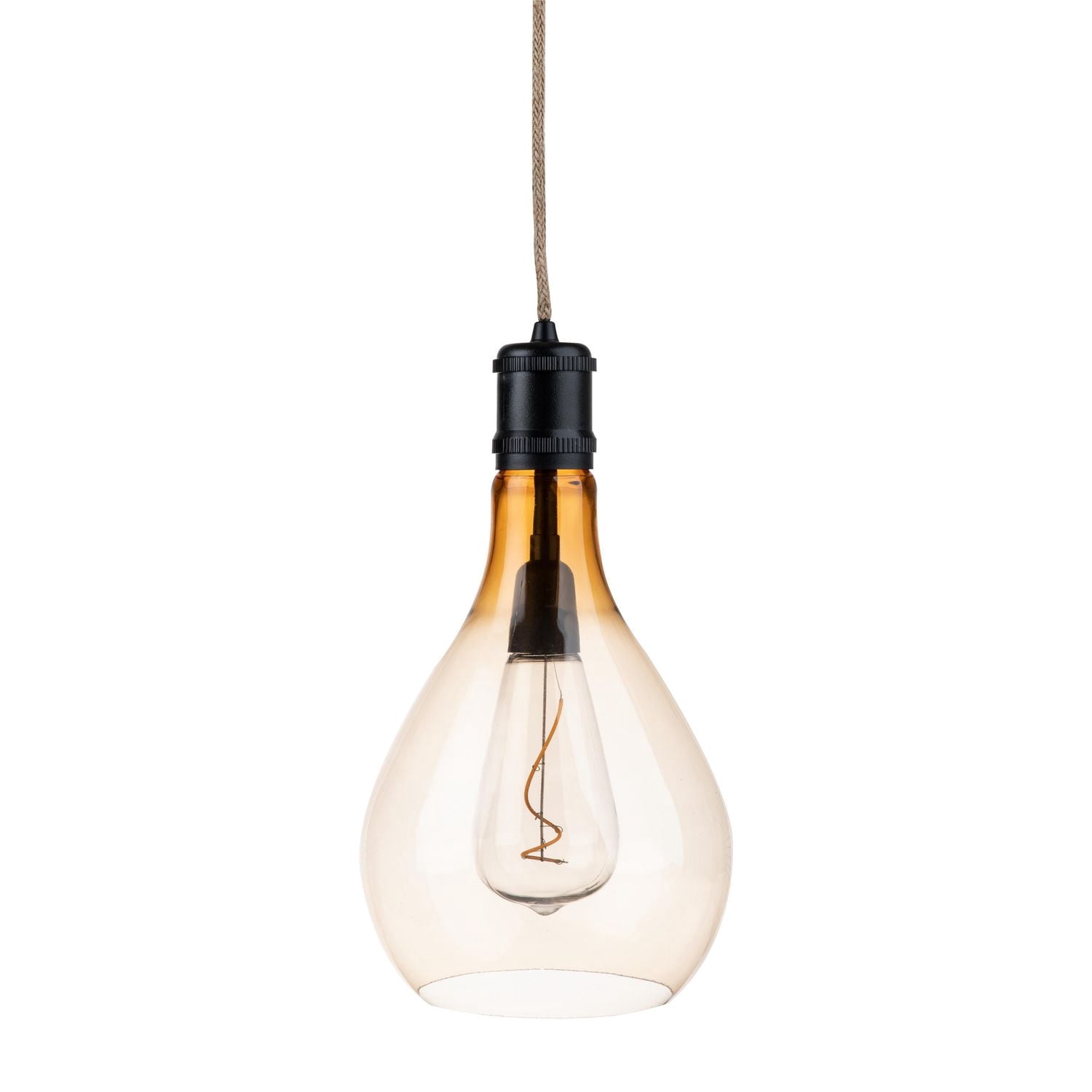 Luminair a Ampoule Edison avec poignée en jute