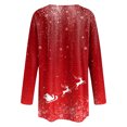 thumbnail image 4 of WUANDIXFA Cardigan pour Femmes, Chandails pour Femmes, Imprimé de Noël, Cardigan à Poches, Manches Longues, Longueur Midi, Cardigan Décontracté, Rouge, 2TG, 4 of 6