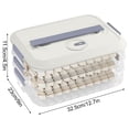 thumbnail image 2 of Dumpling Storage Container | Airtight Food Box | Stackable Multi-Layer Dumpling Organizer | Leak-Proof Preservation Container for Refrigerator | Clear Lid Food Storage for Kitchen, 2 of 2