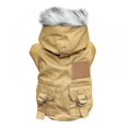 thumbnail image 1 of Manteau d'Hiver Épaissi pour Animaux de Compagnie pour Randonnée Course Exercice par Temps Froid Chien Veste à Capuche Manches Longues Vert Armée TP, 1 of 6