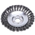 thumbnail image 3 of Brosse de Désherbage Rotative, Roue de Désherbage Structure en Fil d'Acier au Carbone pour Jardin pour Outil de Poteau de Jardin pour Taille-Haie pour Jardinier, 3 of 8
