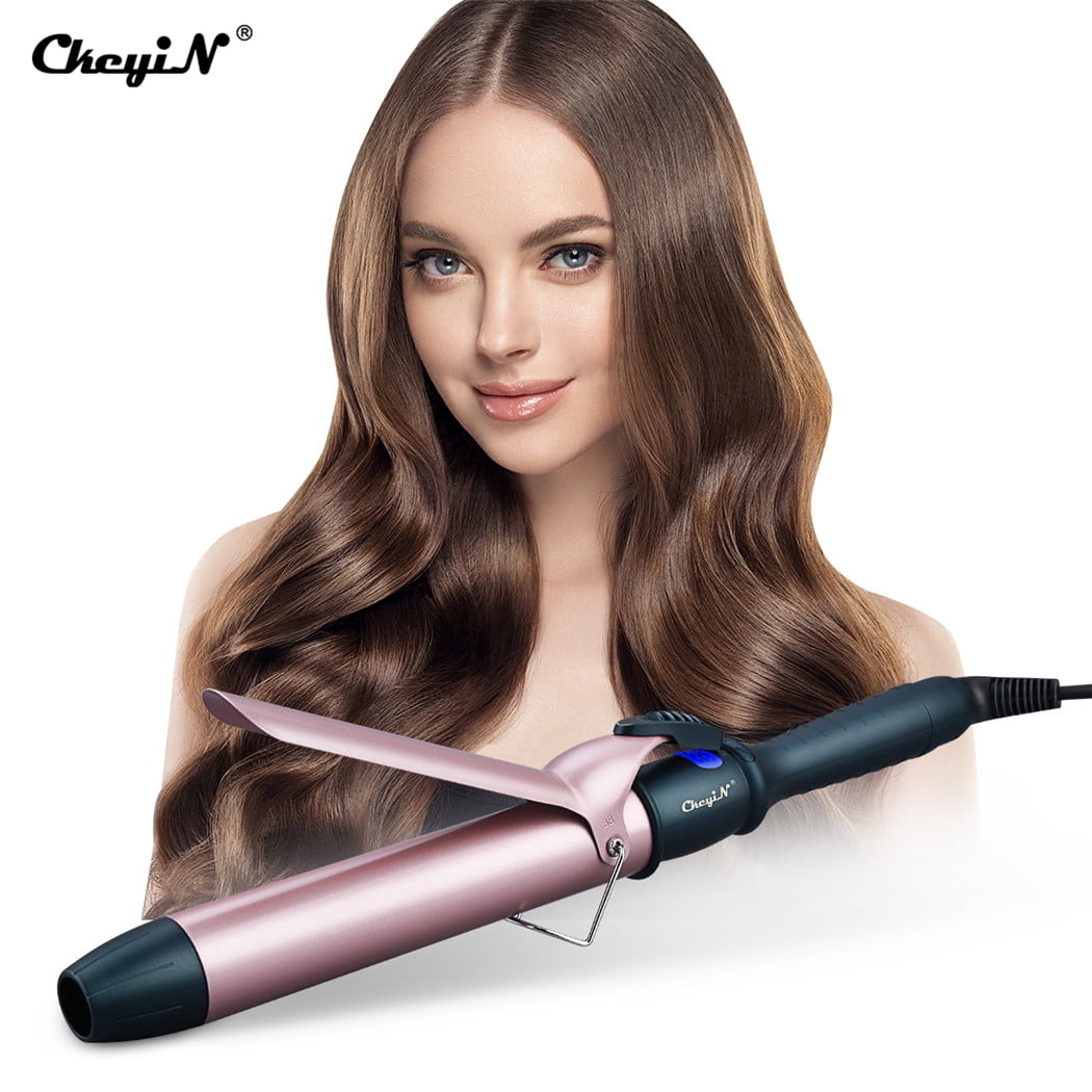 CkeyiN 38mm Curling Iron, Professional Hair Curler, Ceramic Tourmaline Curl Wand Barrel, Curling Wand Iron for Long & Short Hair, Fast Temperature + Glove