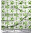 thumbnail image 1 of Soimoi Velvet Fabric Snow Flakes Floral Print Fabric by Yard 58 Inch Wide, 1 of 5