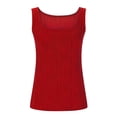 thumbnail image 4 of Timegard Tank Tops for Women Square Neck Solid Color Comfy Slim Casual Sleeveless Shirts Tops Basic Tee, 4 of 6