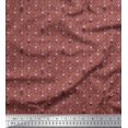 thumbnail image 1 of Soimoi Brown Heavy Satin Fabric Hexagon,Conical Pot & Cactus Tree Print Fabric by Yard 54 Inch Wide, 1 of 3