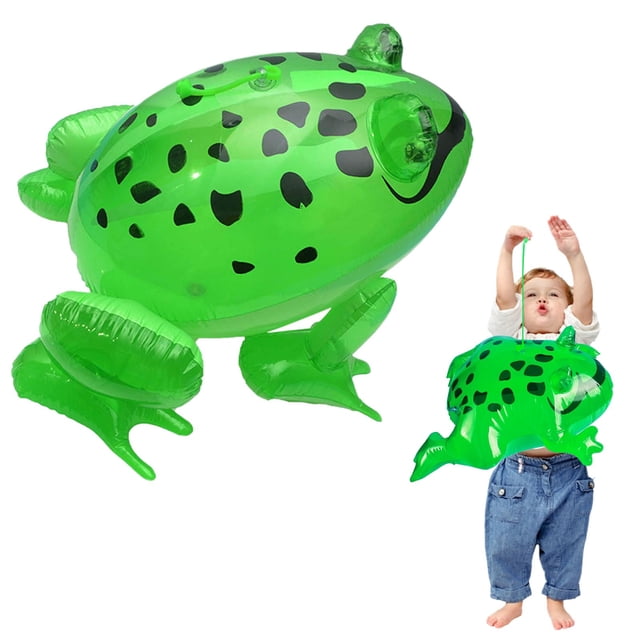 Funny Inflatable For Frog With Flashing Light Toddler Kids Children Animal Blow Up Decoration