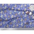 thumbnail image 2 of Soimoi Poly Georgette Fabric Floral,Owl & Cow Cartoon Fabric Prints by Yard 52 Inch Wide, 2 of 3