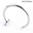 thumbnail image 1 of CHUANK Women Lips Rings Nose Ring Piercing Clip mouth Ring Fake Piercing BodyA7NA WY4-Gold 1.0*8mm, 1 of 9