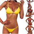 thumbnail image 3 of EQWLJWE Bikini Mode Sexy pour Femmes Ensemble de Plage Imprimé Deux Pièces, 3 of 4