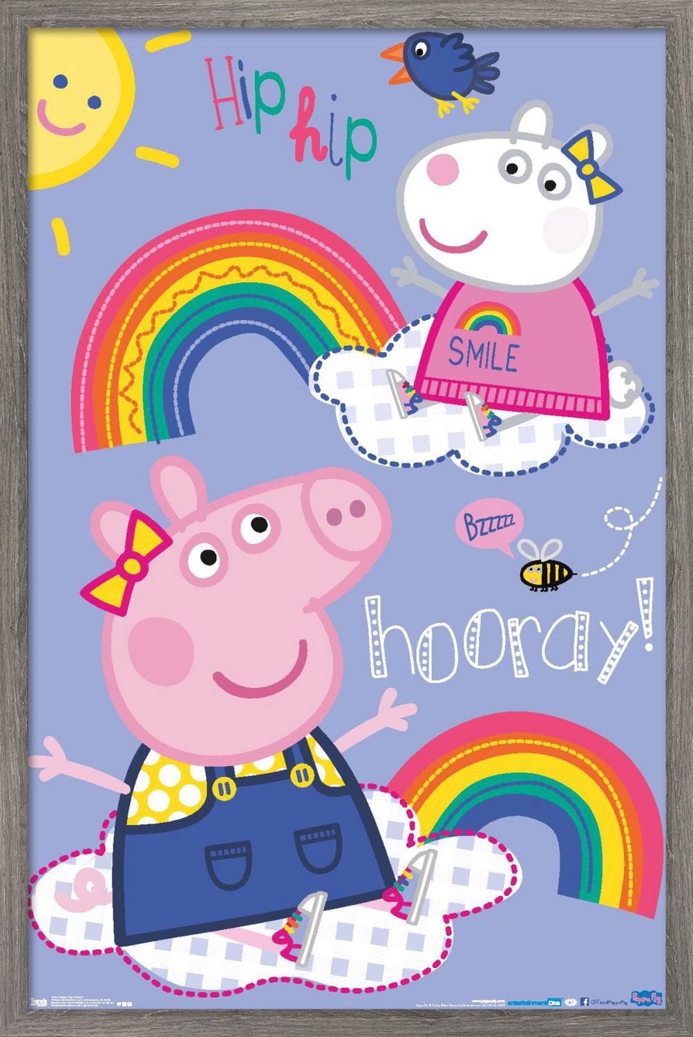 Peppa Pig - Hooray Wall Poster, 22.375" x 34"