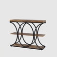 thumbnail image 3 of EDTara 39" Farmhouse Entryway Table with Storage, 4-Tier Wooden Console Table with Metal Geometric Frame for Hallway & Small Apartments, 3 of 8